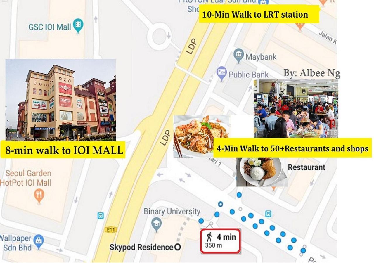Puchong Skypod Residence, 1-5 Pax Cozy Unit, Walking Distance To Ioi Mall, 10Min Drive To Sunway ภายนอก รูปภาพ